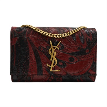 紅/黑色 刺繡 牛皮 KATE 肩背包【SAINT LAURENT YSL 聖羅蘭 】 469390