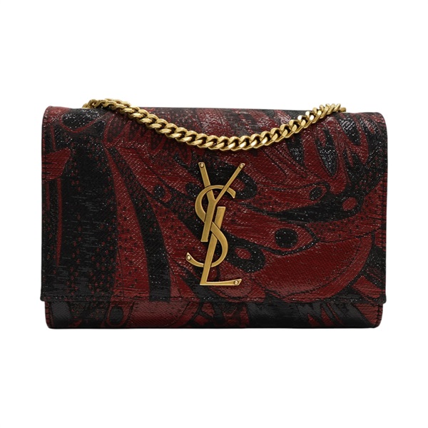 紅/黑色 刺繡 牛皮 KATE 肩背包【SAINT LAURENT YSL 聖羅蘭 】 469390