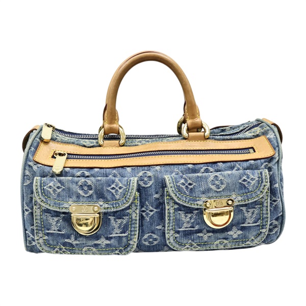 藍色 原花 丹寧布 Neo Speedy 手提包【LOUIS VUITTON LV 路易威登】 M95019
