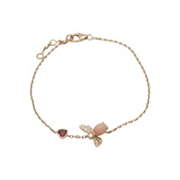 Attrape Moi 蜜蜂手鍊 18K玫瑰金 粉色蛋白石【Chaumet 尚美巴黎】 081714