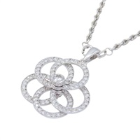 18K 白金 鑽石 五環 項鏈【JEWELRY 無品牌珠寶】