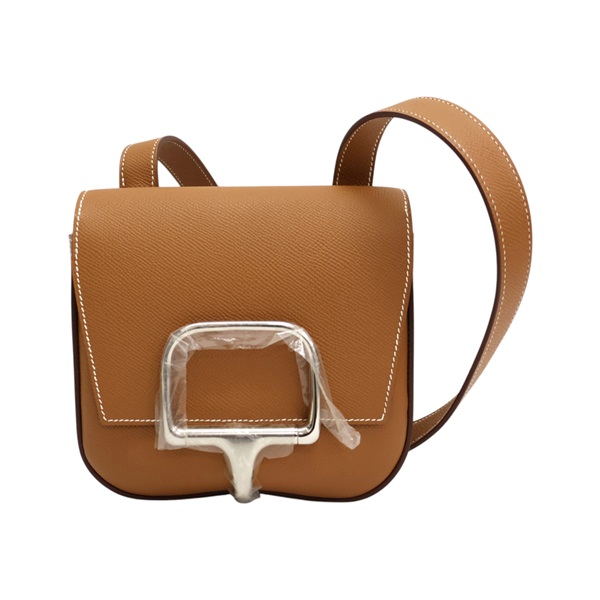 金棕色 EPSOM牛皮 Della Cavalleria 肩背包 U刻 銀釦【HERMES 愛馬仕】 H085367CK