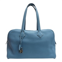 牛仔藍 TC牛皮 Victoria 35 手提包 口R刻【HERMES 愛馬仕】