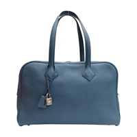 普魯士藍 TC牛皮 Victoria 35 手提包 口R刻【HERMES 愛馬仕】