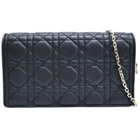 黑色 羊皮 Pouch WOC 鏈帶肩背包【Dior 迪奧】 S0204ONMJ