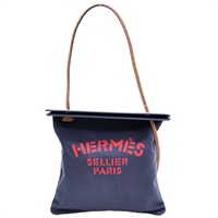 藍色 帆布 Aline Groom 肩背包 K刻【HERMES 愛馬仕】 H068487CK