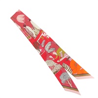 紅色 絲綢 Precious Paradise Twilly 絲巾【HERMES 愛馬仕】