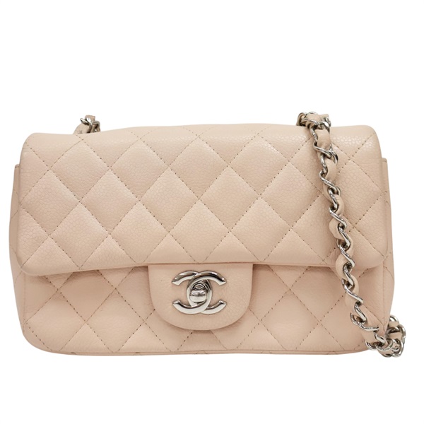 粉色 牛皮 COCO 20 鍊帶肩背包 銀釦【CHANEL 香奈兒】 A69900