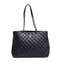 黑色羊皮 GST Tote 鍊帶 肩背包 A91046【CHANEL 香奈兒】 A91046