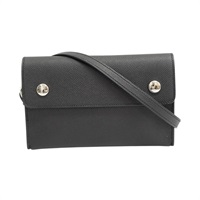 黑色 Epsom牛皮 Hermesnap Wallet 肩背包 W刻 銀扣【HERMES 愛馬仕】 H085291CK