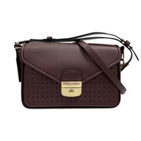 暗紅色 牛皮 Mademoiselle 肩背包【Longchamp 瓏驤】 L1323883009