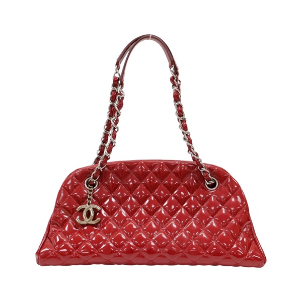 紅色 漆皮 Mademoiselle 肩背包 無卡【CHANEL 香奈兒】 A50557