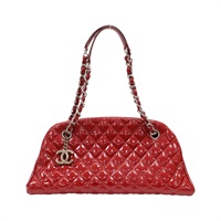 紅色 漆皮 Mademoiselle 肩背包 無卡【CHANEL 香奈兒】 A50557
