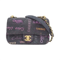 黑色 丹寧 Small Falp 肩背包 AS3134【CHANEL 香奈兒】 AS3134