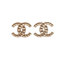 金屬鍍金 雙C 針式耳環【CHANEL 香奈兒】