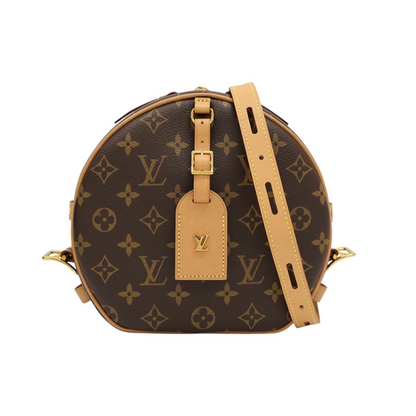 棕色 原花帆布 Boite Chapeau Souple MM 肩背包【LOUIS VUITTON LV 路易威登】 M52294