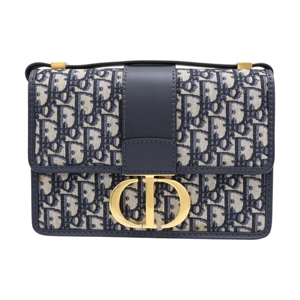 藍色 緹花帆布 30 Montaigne 肩背包【Dior 迪奧 】 M9203UTZQ