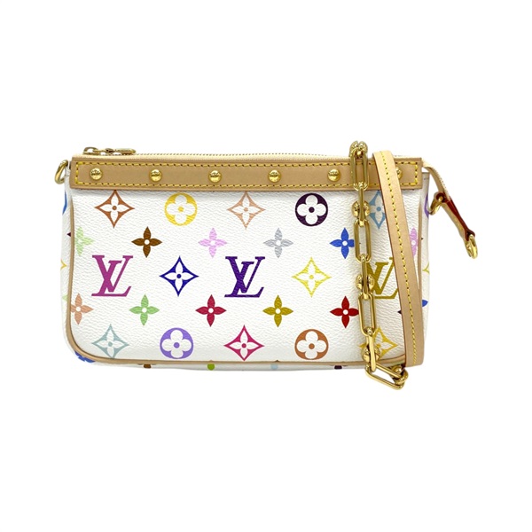 白色 原花帆布 LVxTM Pochette Accessoires 肩背包【LOUIS VUITTON LV 路易威登】 M13404