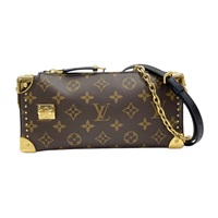 棕色 原花帆布 Slim Trunk 肩背包【LOUIS VUITTON LV 路易威登】 M13147