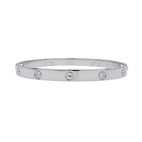 18K白金 LOVE 經典款 4PD 手環 #19【Cartier 卡地亞】 B6087317