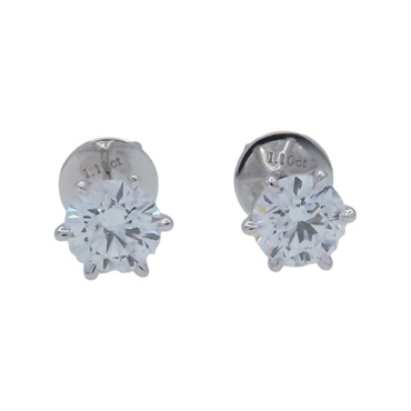 18K白金 1.10/1.11 CT GIA 鑽石 耳環【JEWELRY 無品牌珠寶】 Diamond 3.15g