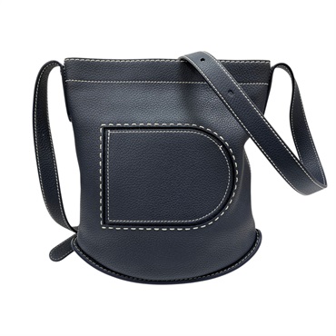 藍色 牛皮 Pin Daily 肩背包【DELVAUX 徳爾沃】 AA0551ATT0ADFPA
