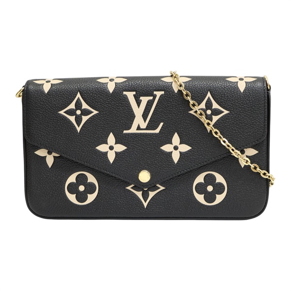 黑色 原花牛皮 Felicie Pochette 肩背包 【LOUIS VUITTON LV 路易威登】 M82479