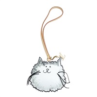 灰色 原花帆布 LV Cat 吊飾【LOUIS VUITTON LV 路易威登】 M02944