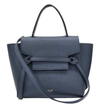 藍色 牛皮 Nano Belt 肩背包【CELINE 賽琳】 189003
