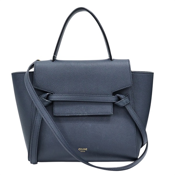 藍色 牛皮 Nano Belt 肩背包【CELINE 賽琳】 189003