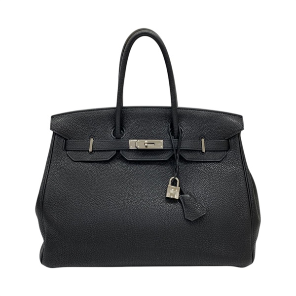 黑色 Togo牛皮 Birkin 35 柏金包 手提包 □M刻 銀扣【HERMES 愛馬仕】
