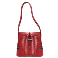 紅色 Box 牛皮 Sac Vader 肩背包 〇Y刻【HERMES 愛馬仕】