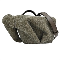 棕色絨布 肩背包【LOEWE 羅威】 B623A18X09