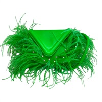 綠色 羊皮 Mount Feather 肩背包【BOTTEGA VENETA BV 寶緹嘉】 666571