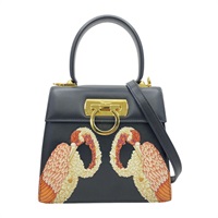 黑色 牛皮 Iconic Top Handle 兩用包【Salvatore Ferragamo 費拉格慕】 212986
