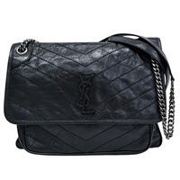 黑色 牛皮 鏈帶肩背包【SAINT LAURENT 聖羅蘭】 633157