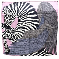 粉色 絲綢 Scarf 90 絲巾【HERMES 愛馬仕】