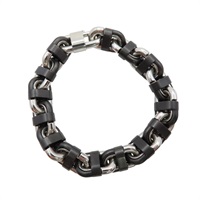 不鏽鋼/黑色陶瓷 Chaine Maillon 手鍊【HERMES 愛馬仕】