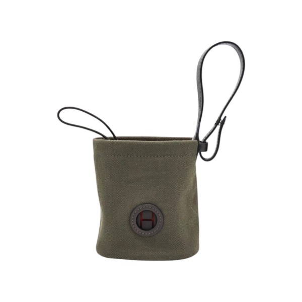 綠色 帆布 On The Go Dog Pouch 手拿包【HERMES 愛馬仕】 H800617