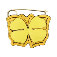 黃色牛皮 butterfly brooch 胸針【LOEWE 羅威】