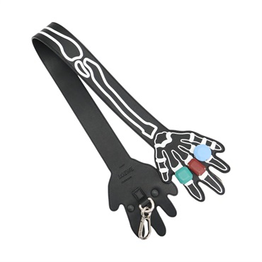 黑色 牛皮 Hand motif strap 背帶【LOEWE 羅威】