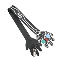 黑色 牛皮 Hand motif strap 背帶【LOEWE 羅威】