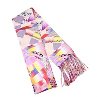 粉色 Fringed 絲巾【HERMES 愛馬仕】