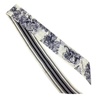 黑/白色 絲綢 Toile de Jouy 絲巾【Dior 迪奧】