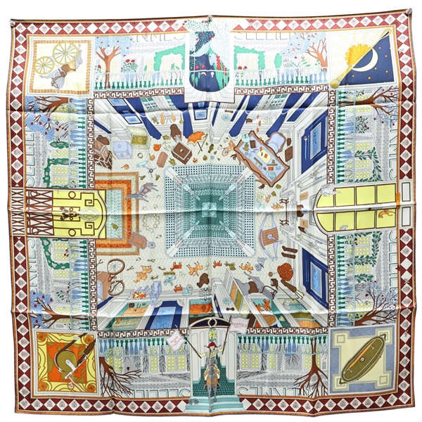 多色 絲綢 Story Scarf 90 絲巾【HERMES 愛馬仕】