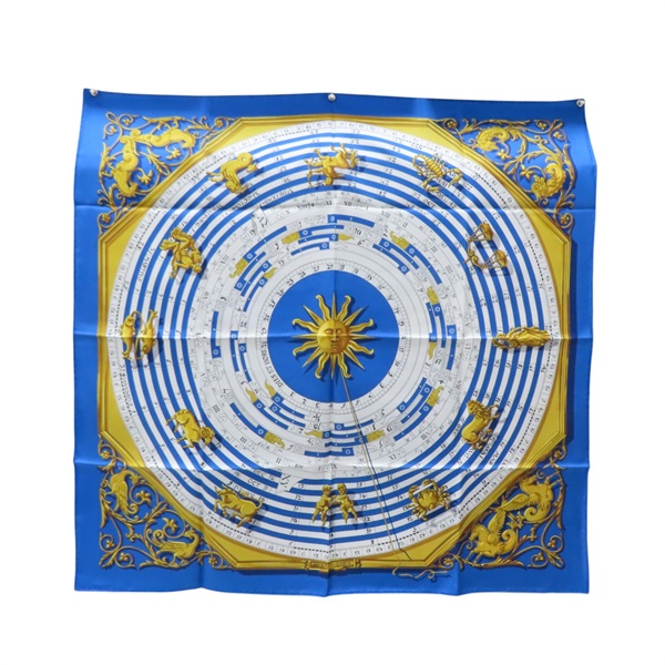 藍色 絲綢 Astrologie foever 方巾 90x90【HERMES 愛馬仕】