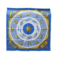 藍色 絲綢 Astrologie foever 方巾 90x90【HERMES 愛馬仕】
