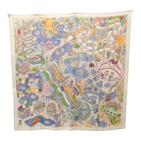 多色 絲綢 羊絨 Splash park 方巾 140x140【HERMES 愛馬仕】