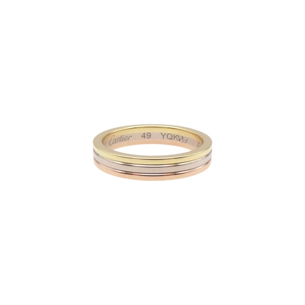 18K三色金 Vendome Louis Band 戒指 49【Cartier 卡地亞】 B4052249