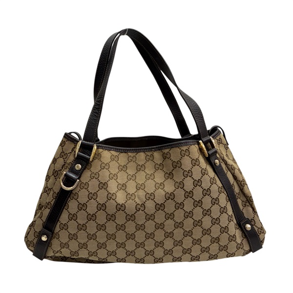 棕色 GG 帆布 肩背包【GUCCI 古馳】 130736